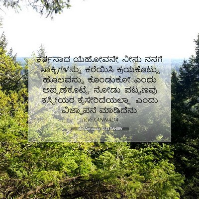 Picture 07 - ಯೆರೆಮೀಯನು 32:25 KANIRV - ಕರ್ತನಾದ ಯೆಹೋವನೇ, - Bible Verse Picture