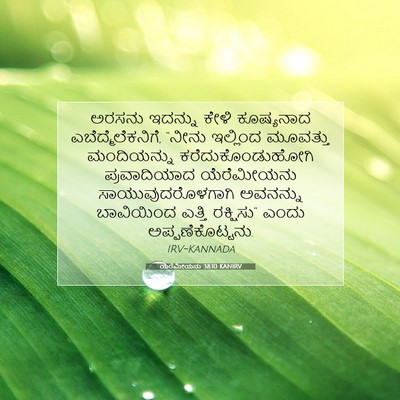 Picture 07 - ಯೆರೆಮೀಯನು 38:10 KANIRV - ಅರಸನು ಇದನ್ನು ಕೇಳಿ - Bible Verse Picture