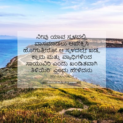 Picture 07 - ಯೆರೆಮೀಯನು 42:22 KANIRV - ನೀವು ಯಾವ - Bible Verse Picture