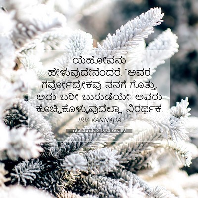 Picture 07 - ಯೆರೆಮೀಯನು 48:30 KANIRV - ಯೆಹೋವನು - Bible Verse Picture