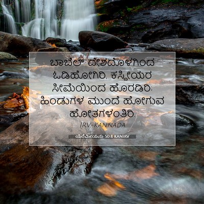 Picture 07 - ಯೆರೆಮೀಯನು 50:8 KANIRV - ಬಾಬೆಲ್ ದೇಶದೊಳಗಿಂದ - Bible Verse Picture