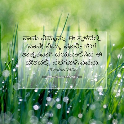Picture 07 - ಯೆರೆಮೀಯನು 7:7 KANIRV - ನಾನು ನಿಮ್ಮನ್ನು ಈ - Bible Verse Picture