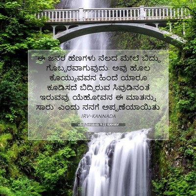 Picture 07 - ಯೆರೆಮೀಯನು 9:22 KANIRV - “ಈ ಜನರ ಹೆಣಗಳು ನೆಲದ - Bible Verse Picture