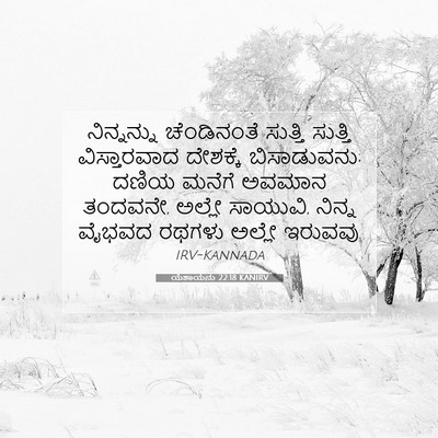 Picture 07 - ಯೆಶಾಯನು 22:18 KANIRV - ನಿನ್ನನ್ನು - Bible Verse Picture
