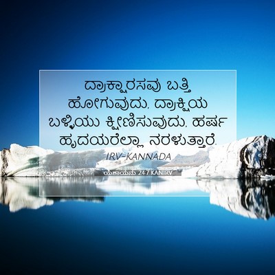 Picture 07 - ಯೆಶಾಯನು 24:7 KANIRV - ದ್ರಾಕ್ಷಾರಸವು - Bible Verse Picture