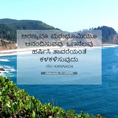 Picture 07 - ಯೆಶಾಯನು 35:1 KANIRV - ಅರಣ್ಯವೂ, - Bible Verse Picture