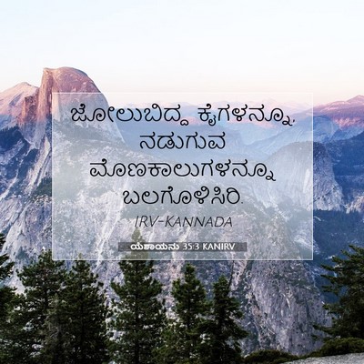 Picture 07 - ಯೆಶಾಯನು 35:3 KANIRV - ಜೋಲುಬಿದ್ದ - Bible Verse Picture