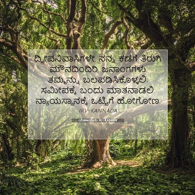 Picture 07 - ಯೆಶಾಯನು 41:1 KANIRV - ದ್ವೀಪನಿವಾಸಿಗಳೇ, - Bible Verse Picture