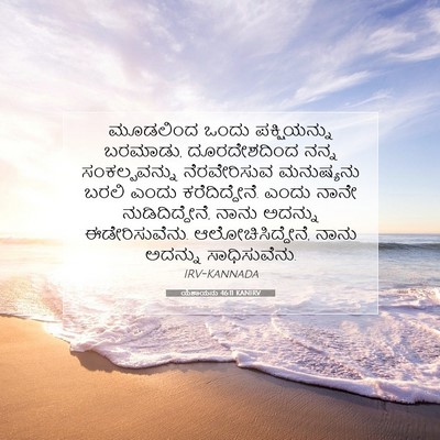 Picture 07 - ಯೆಶಾಯನು 46:11 KANIRV - ಮೂಡಲಿಂದ ಒಂದು - Bible Verse Picture