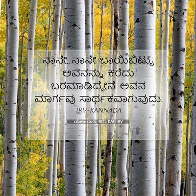 Picture 07 - ಯೆಶಾಯನು 48:15 KANIRV - ನಾನೇ, ನಾನೇ - Bible Verse Picture