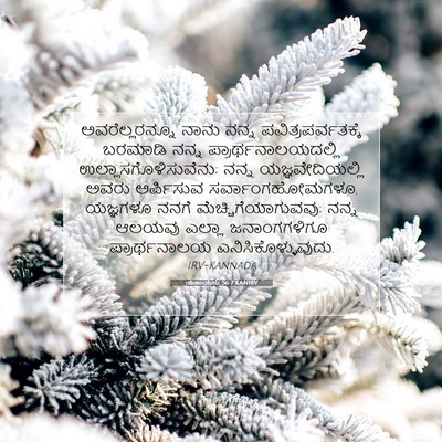Picture 07 - ಯೆಶಾಯನು 56:7 KANIRV - ಅವರೆಲ್ಲರನ್ನೂ ನಾನು - Bible Verse Picture