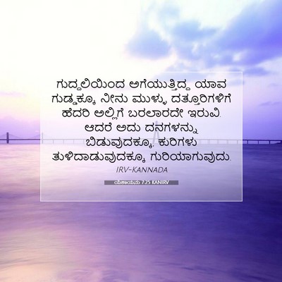 Picture 07 - ಯೆಶಾಯನು 7:25 KANIRV - ಗುದ್ದಲಿಯಿಂದ - Bible Verse Picture