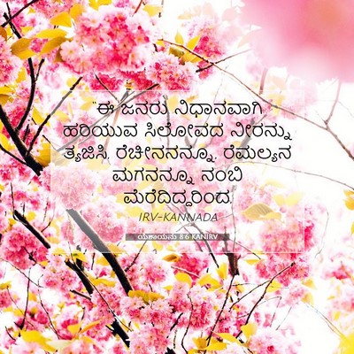 Picture 07 - ಯೆಶಾಯನು 8:6 KANIRV - “ಈ ಜನರು ನಿಧಾನವಾಗಿ - Bible Verse Picture