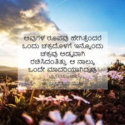 Picture 07 - ಯೆಹೆಜ್ಕೇಲನು 10:10 KANIRV - ಅವುಗಳ ರೂಪವು - Bible Verse Picture