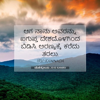 Picture 07 - ಯೆಹೆಜ್ಕೇಲನು 20:10 KANIRV - ಆಗ ನಾನು ಅವರನ್ನು - Bible Verse Picture