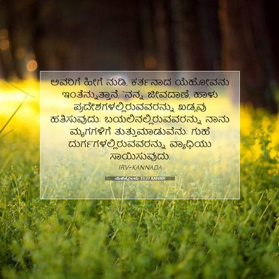 Picture 07 - ಯೆಹೆಜ್ಕೇಲನು 33:27 KANIRV - ಅವರಿಗೆ ಹೀಗೆ ನುಡಿ, - Bible Verse Picture