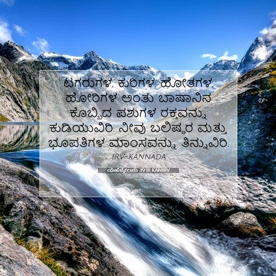 Picture 07 - ಯೆಹೆಜ್ಕೇಲನು 39:18 KANIRV - ಟಗರುಗಳ, ಕುರಿಗಳ, - Bible Verse Picture