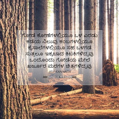 Picture 07 - ಯೆಹೆಜ್ಕೇಲನು 40:16 KANIRV - ಗೋಡೆ ಕೋಣೆಗಳಲ್ಲಿಯೂ - Bible Verse Picture