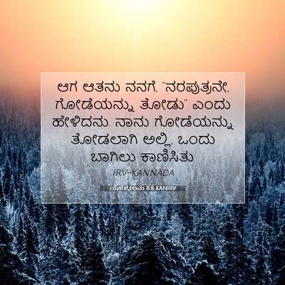 Picture 07 - ಯೆಹೆಜ್ಕೇಲನು 8:8 KANIRV - ಆಗ ಆತನು ನನಗೆ, - Bible Verse Picture