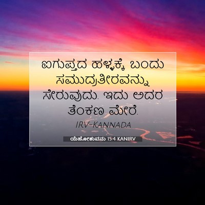 Picture 07 - ಯೆಹೋಶುವನು 15:4 KANIRV - ಐಗುಪ್ತದ ಹಳ್ಳಕ್ಕೆ - Bible Verse Picture