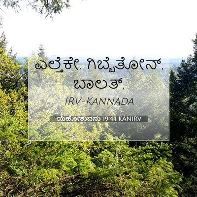 Picture 07 - ಯೆಹೋಶುವನು 19:44 KANIRV - ಎಲ್ತೆಕೇ, - Bible Verse Picture