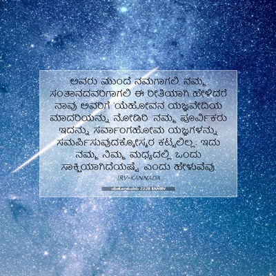 Picture 07 - ಯೆಹೋಶುವನು 22:28 KANIRV - ಅವರು ಮುಂದೆ - Bible Verse Picture