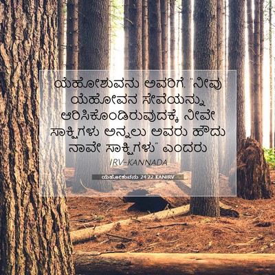 Picture 07 - ಯೆಹೋಶುವನು 24:22 KANIRV - ಯೆಹೋಶುವನು ಅವರಿಗೆ, - Bible Verse Picture