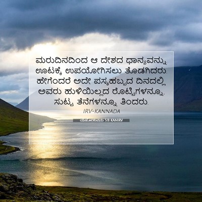 Picture 07 - ಯೆಹೋಶುವನು 5:11 KANIRV - ಮರುದಿನದಿಂದ ಆ ದೇಶದ - Bible Verse Picture