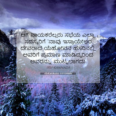 Picture 07 - ಯೆಹೋಶುವನು 9:19 KANIRV - ಆಗ ನಾಯಕರೆಲ್ಲರು - Bible Verse Picture