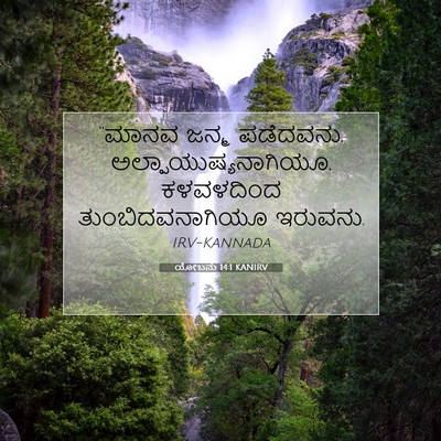 Picture 07 - ಯೋಬನು 14:1 KANIRV - “ಮಾನವ ಜನ್ಮ - Bible Verse Picture