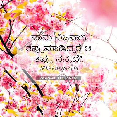 Picture 07 - ಯೋಬನು 19:4 KANIRV - ನಾನು ನಿಜವಾಗಿ - Bible Verse Picture