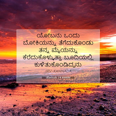 Picture 07 - ಯೋಬನು 2:8 KANIRV - ಯೋಬನು ಒಂದು - Bible Verse Picture