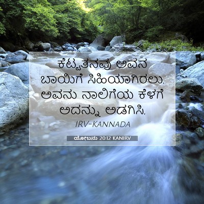 Picture 07 - ಯೋಬನು 20:12 KANIRV - ಕೆಟ್ಟತನವು ಅವನ - Bible Verse Picture