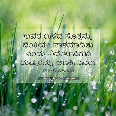 Picture 07 - ಯೋಬನು 22:20 KANIRV - ‘ಅವರ ಉಳಿದ - Bible Verse Picture