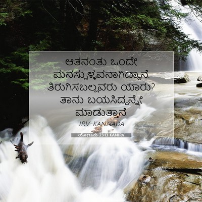 Picture 07 - ಯೋಬನು 23:13 KANIRV - ಆತನಂತು ಒಂದೇ - Bible Verse Picture