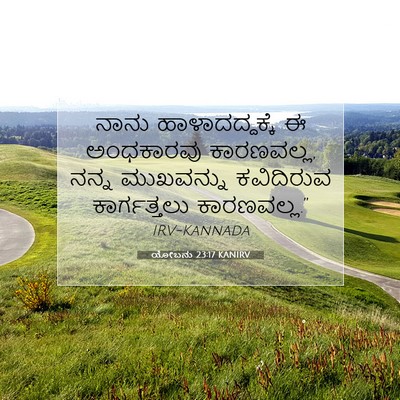 Picture 07 - ಯೋಬನು 23:17 KANIRV - ನಾನು ಹಾಳಾದದ್ದಕ್ಕೆ - Bible Verse Picture