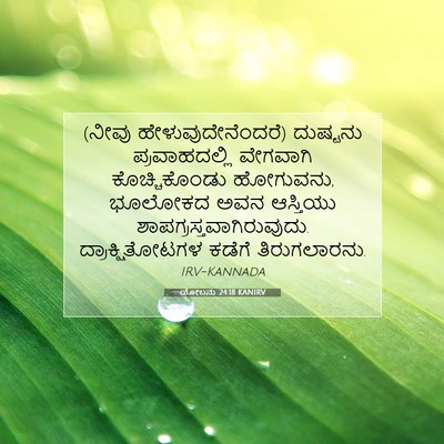 Picture 07 - ಯೋಬನು 24:18 KANIRV - (ನೀವು - Bible Verse Picture