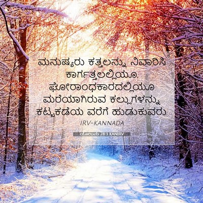 Picture 07 - ಯೋಬನು 28:3 KANIRV - ಮನುಷ್ಯರು - Bible Verse Picture