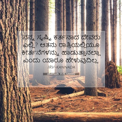 Picture 07 - ಯೋಬನು 35:10 KANIRV - ‘ನನ್ನ ಸೃಷ್ಟಿ - Bible Verse Picture