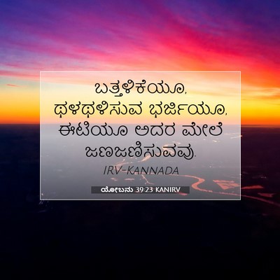 Picture 07 - ಯೋಬನು 39:23 KANIRV - ಬತ್ತಳಿಕೆಯೂ, - Bible Verse Picture