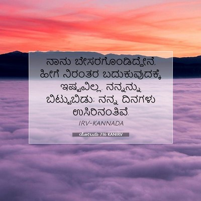 Picture 07 - ಯೋಬನು 7:16 KANIRV - ನಾನು - Bible Verse Picture
