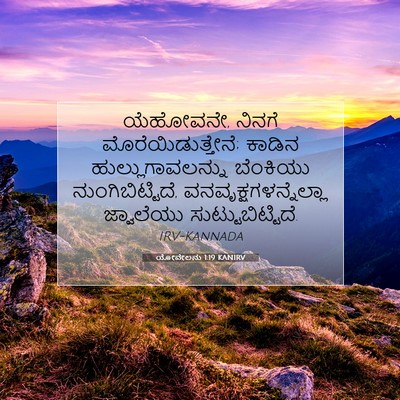 Picture 07 - ಯೋವೇಲನು 1:19 KANIRV - ಯೆಹೋವನೇ, ನಿನಗೆ - Bible Verse Picture