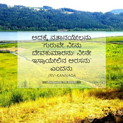 Picture 07 - ಯೋಹಾನನು 1:49 KANIRV - ಅದಕ್ಕೆ ನತಾನಯೇಲನು, - Bible Verse Picture
