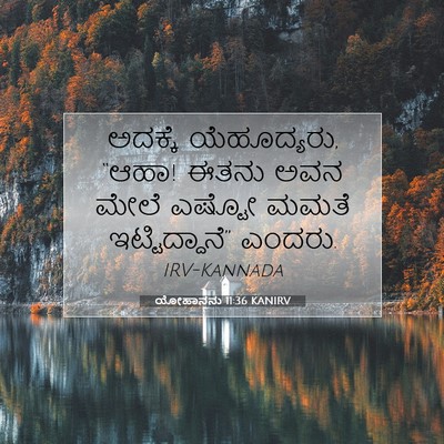 Picture 07 - ಯೋಹಾನನು 11:36 KANIRV - ಅದಕ್ಕೆ ಯೆಹೂದ್ಯರು, - Bible Verse Picture