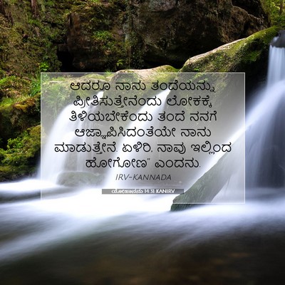 Picture 07 - ಯೋಹಾನನು 14:31 KANIRV - ಆದರೂ ನಾನು - Bible Verse Picture