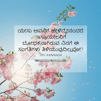 Picture 07 - ಯೋಹಾನನು 3:10 KANIRV - ಯೇಸು ಅವನಿಗೆ - Bible Verse Picture