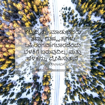 Picture 07 - ಯೋಹಾನನು 3:20 KANIRV - ಕೆಟ್ಟದ್ದನ್ನು - Bible Verse Picture