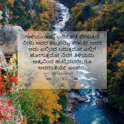 Picture 07 - ಯೋಹಾನನು 3:8 KANIRV - ಗಾಳಿಯು ಇಷ್ಟ ಬಂದ - Bible Verse Picture