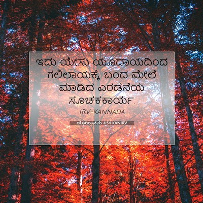 Picture 07 - ಯೋಹಾನನು 4:54 KANIRV - ಇದು ಯೇಸು - Bible Verse Picture