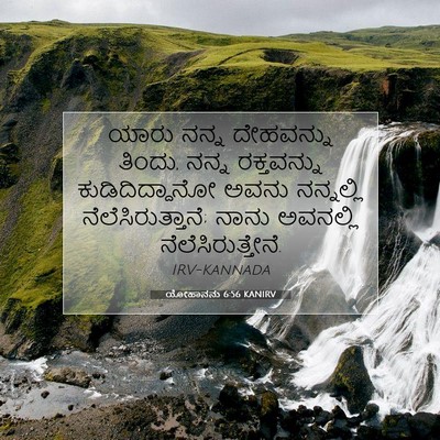 Picture 07 - ಯೋಹಾನನು 6:56 KANIRV - ಯಾರು ನನ್ನ - Bible Verse Picture